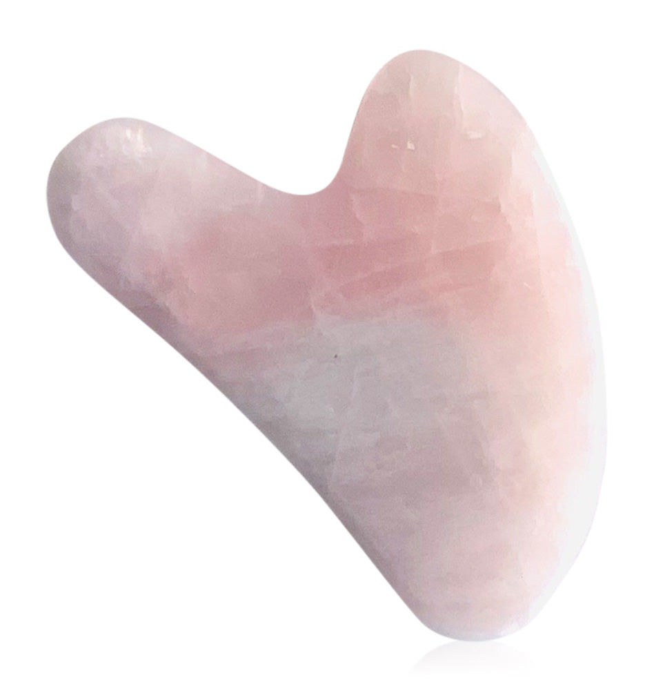 Rose Quartz Heart Gua Sha