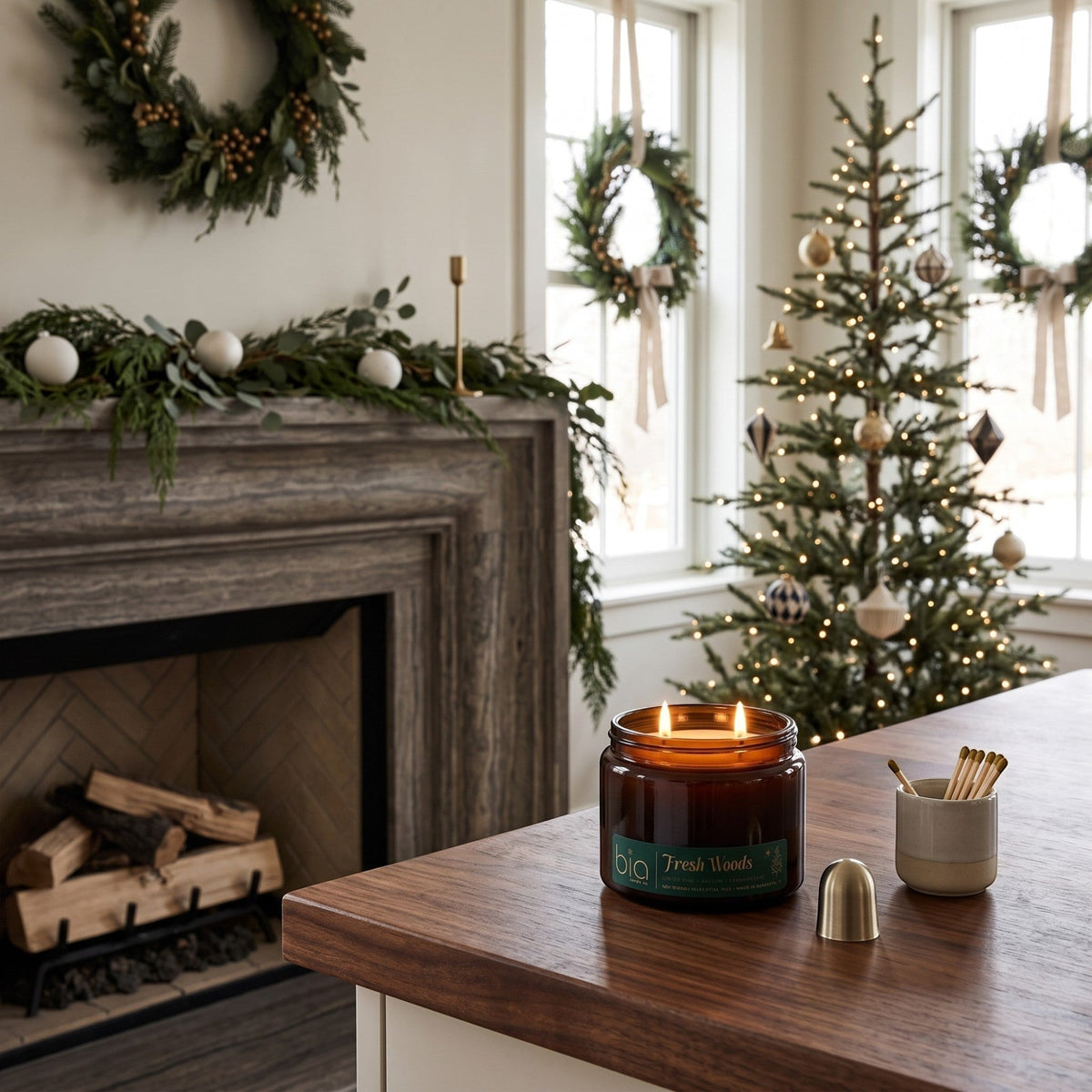 Fresh Woods Ltd Edition Soy Blend Candle — Christmas Tree, Pine & Balsam