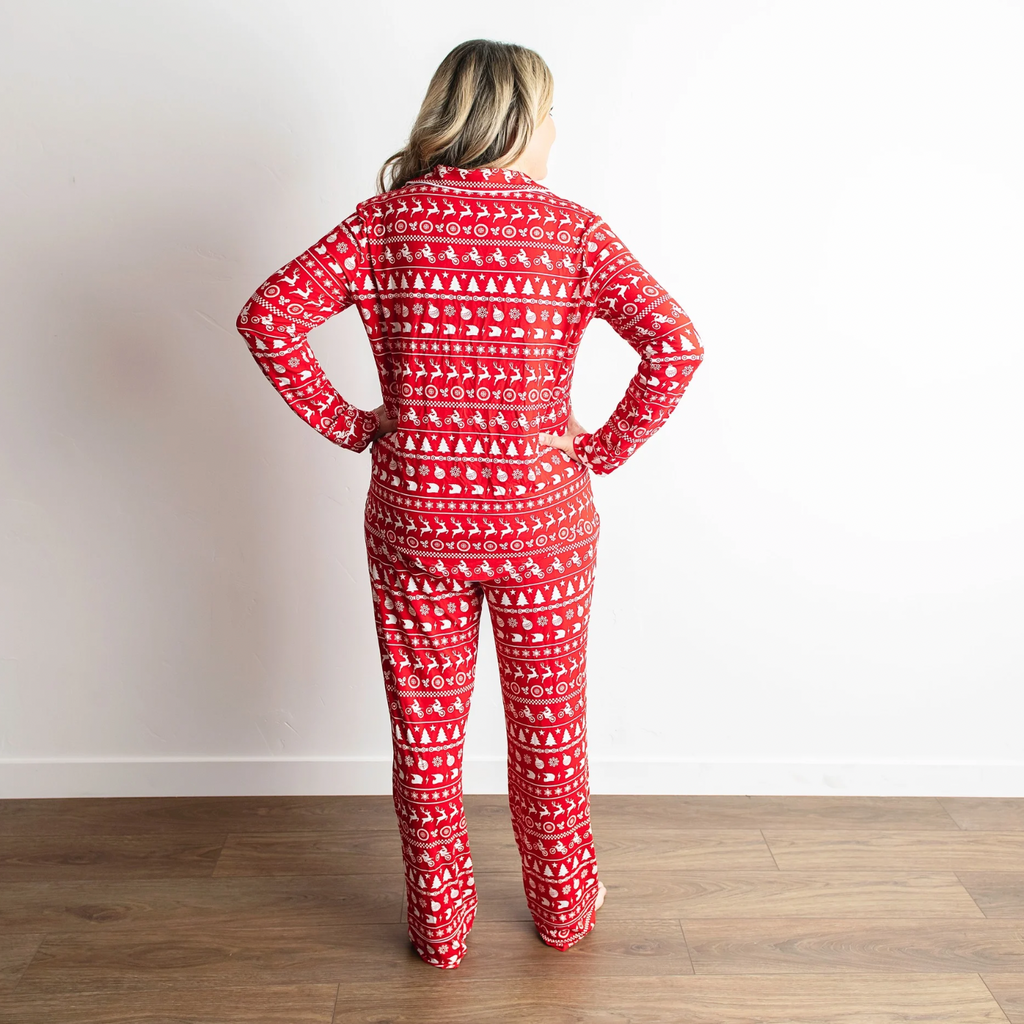 Button-up Luxe Bamboo Christmas Pajamas