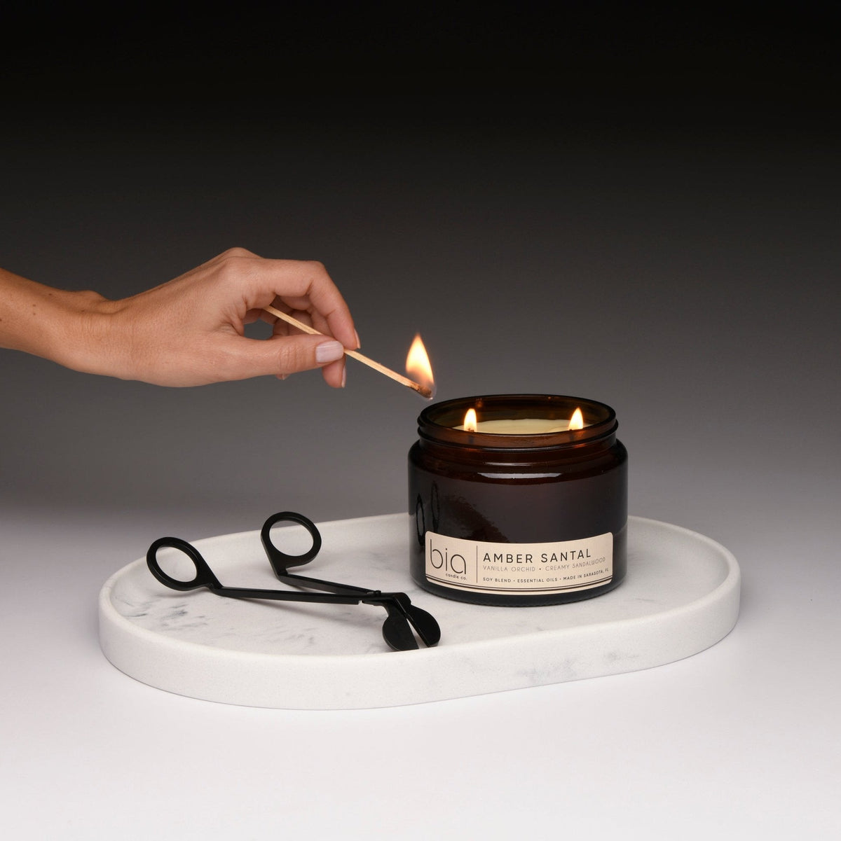Amber Santal Soy Candle