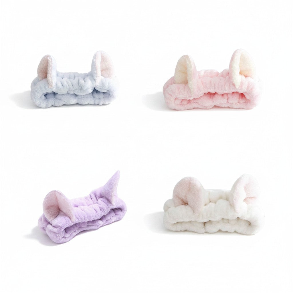 Cat Ears Spa Headbands (4-Pack)