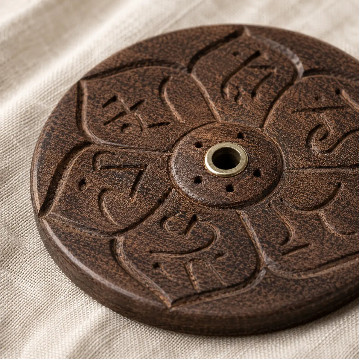 Wooden Lotus Incense Holder