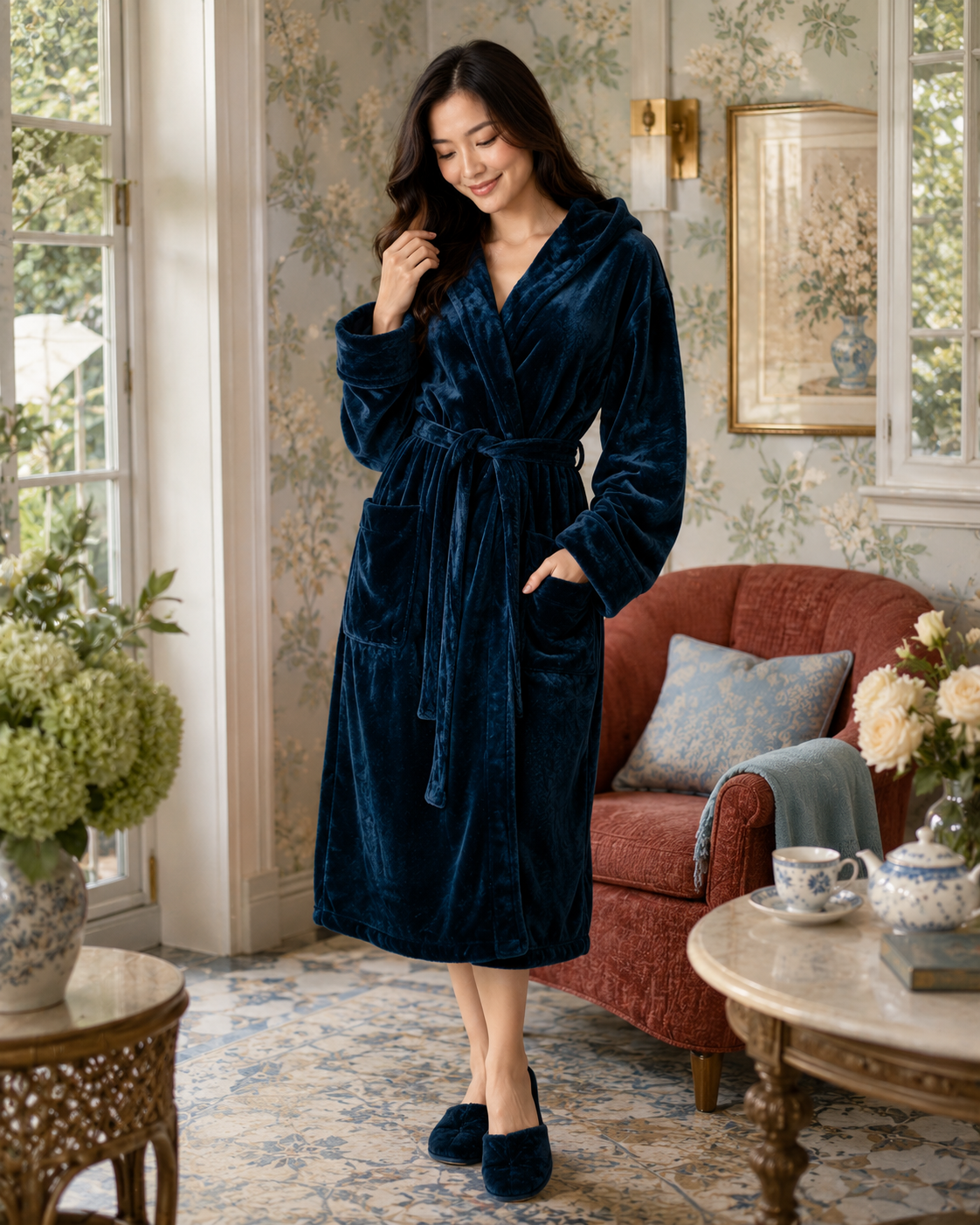 Plush Hooded Robe